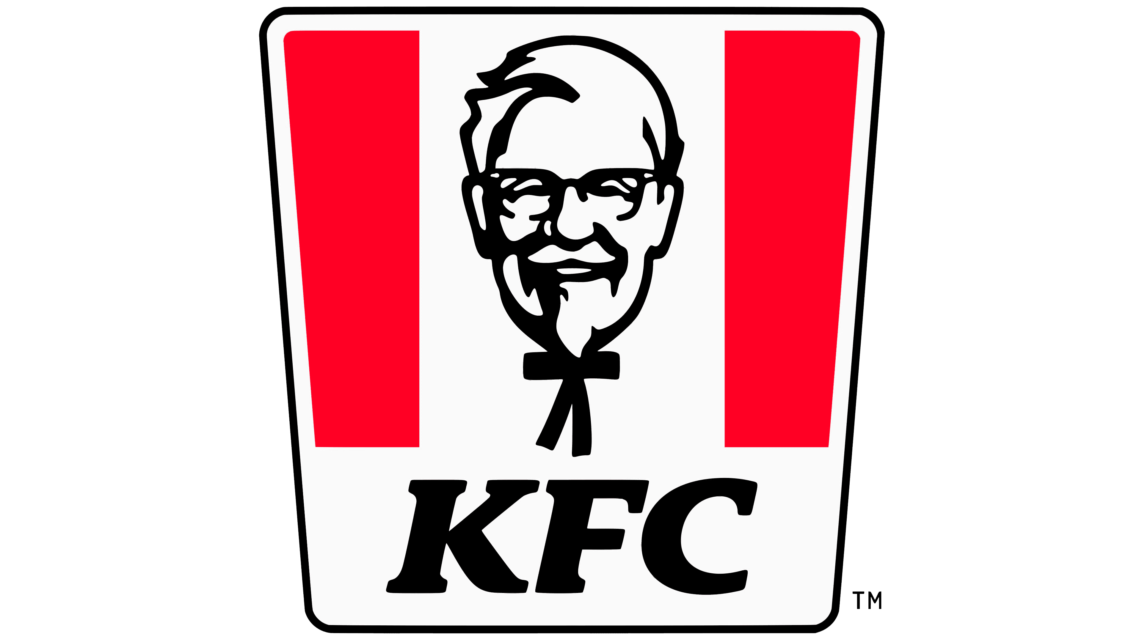 A kfc logo with the word 